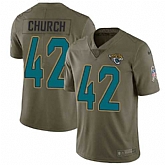 Nike Jaguars 42 Barry Church Olive Salute To Service Limited Jersey Dzhi,baseball caps,new era cap wholesale,wholesale hats